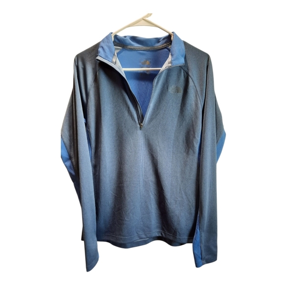 The North Face Shirt Womans Medium Blue Flash Dry Outdoor Preppy Athletic Sporty - Picture 1 of 14